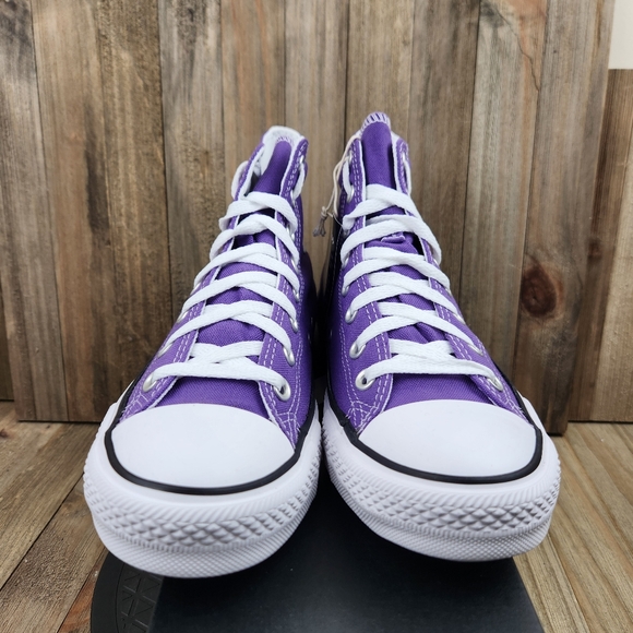Mens Converse CT Hi Chuck Taylor Electric Purple Canvas High Top Shoes - Picture 3 of 8